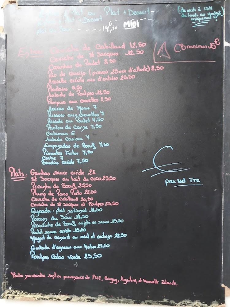 La Taverne du Cap Vert et du Brésil - Menu Image 1